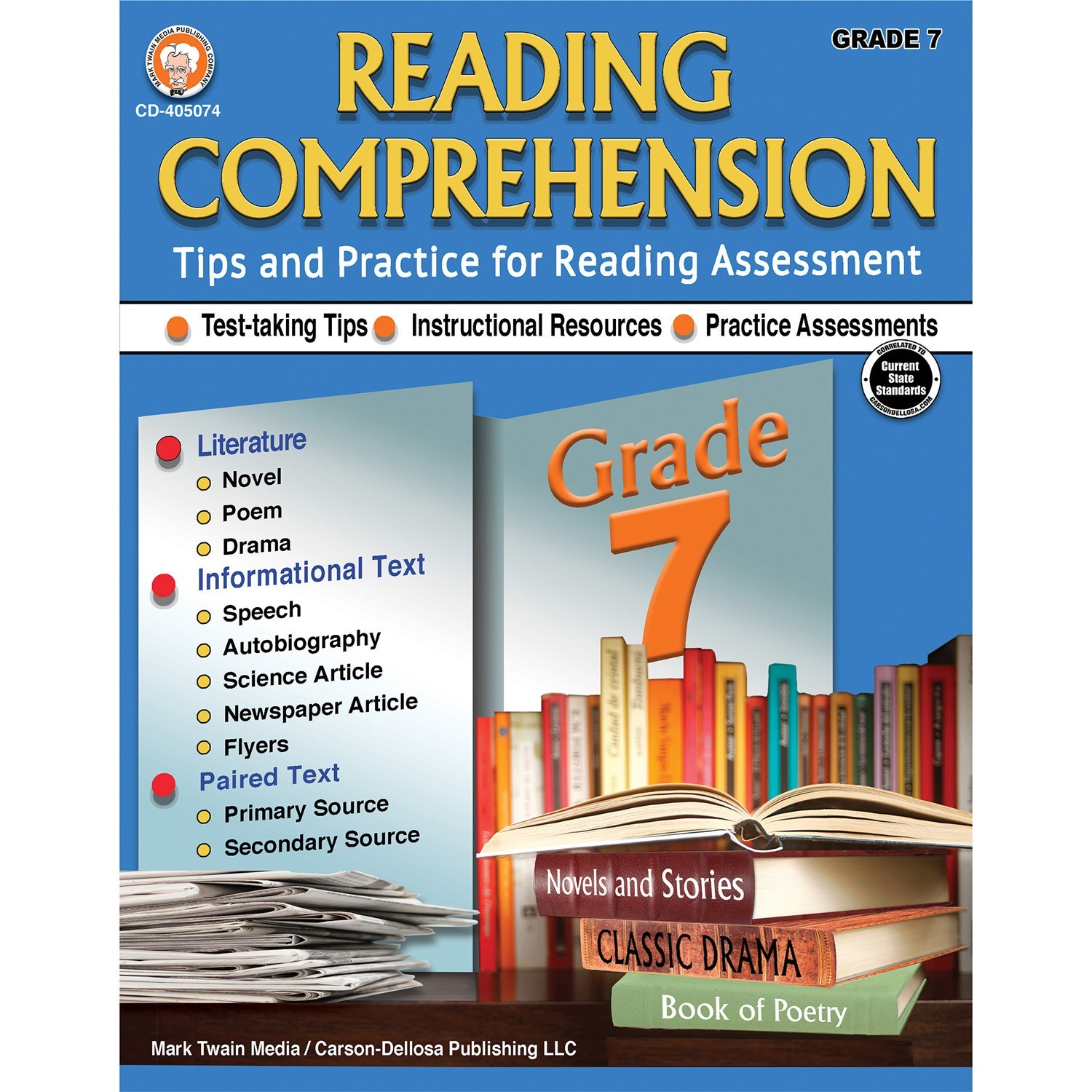 Reading Comprehension Workbook, Grade 7