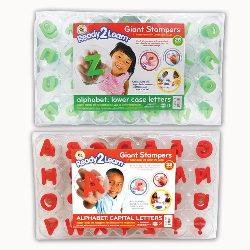 READY2LEARN GIANT ALPHABET LETTERS STAMPERS SET INCLUDES CE-6711&6712