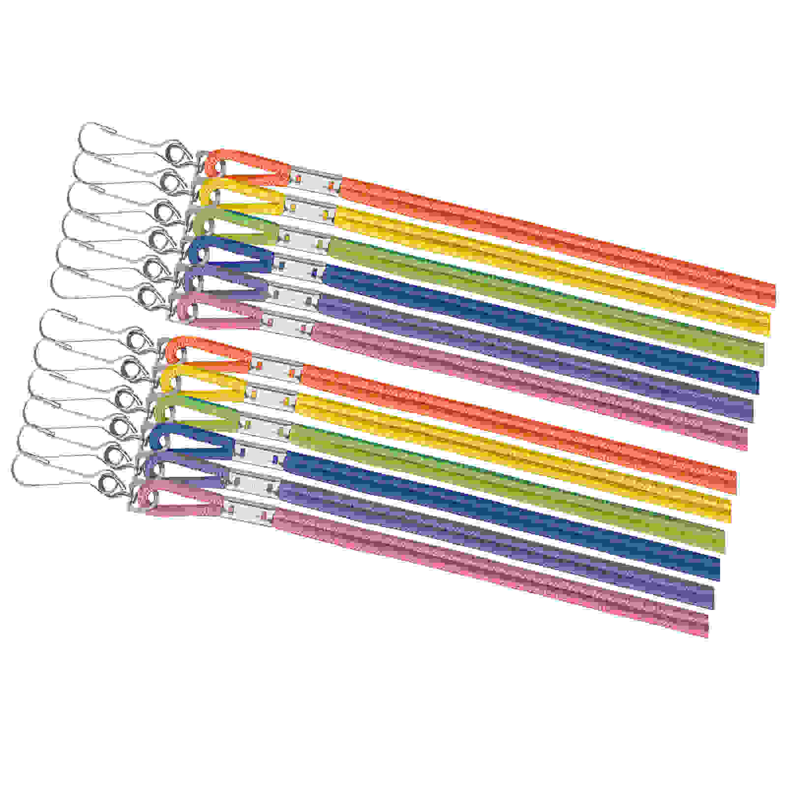Heavy Duty Nylon Lanyard, Assorted Neon Colors, Pack of 6