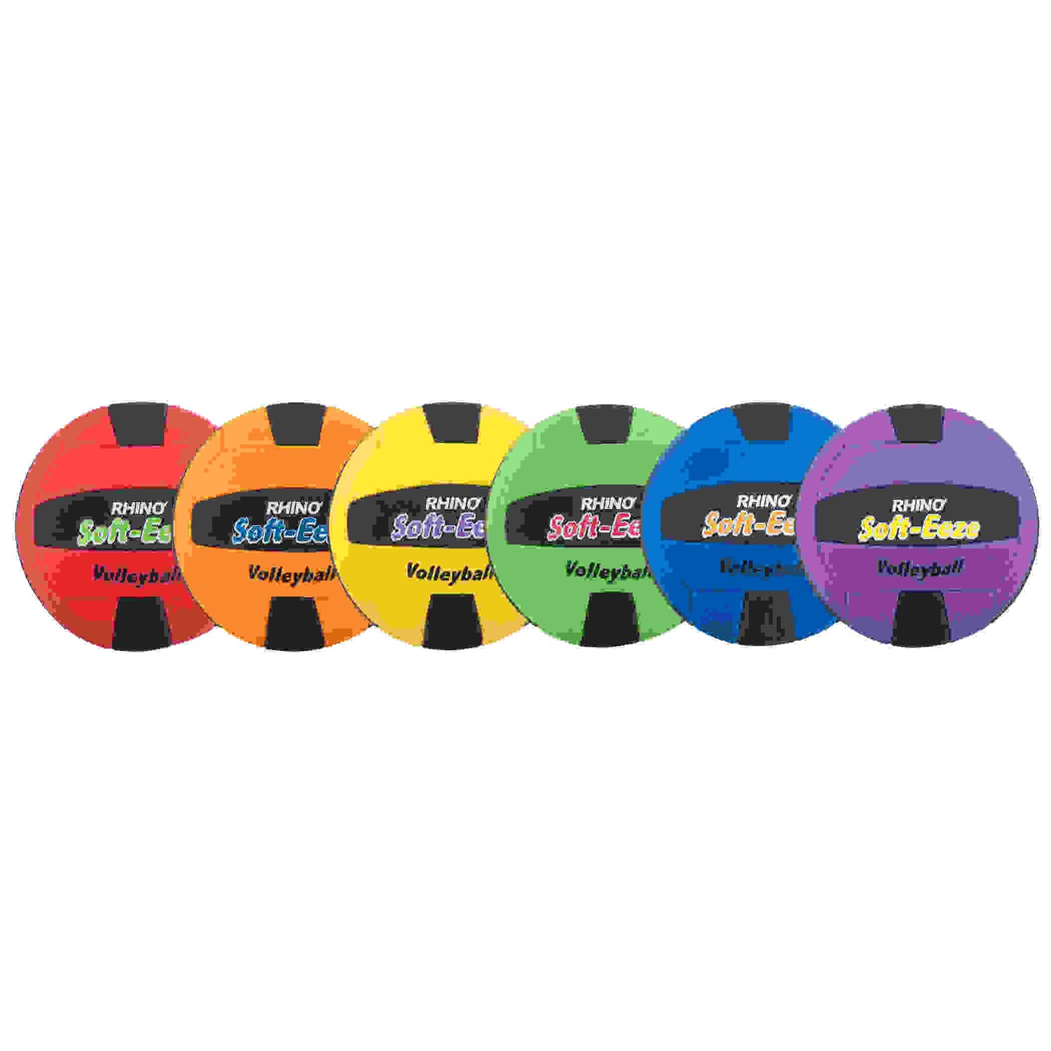 Rhino Softeeze Volleyball Set, Assorted Colors, Set of 6