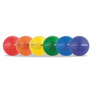 Rhino Skin 8-Inch Low Bounce Dodgeball Set, Assorted Colors, Set of 6