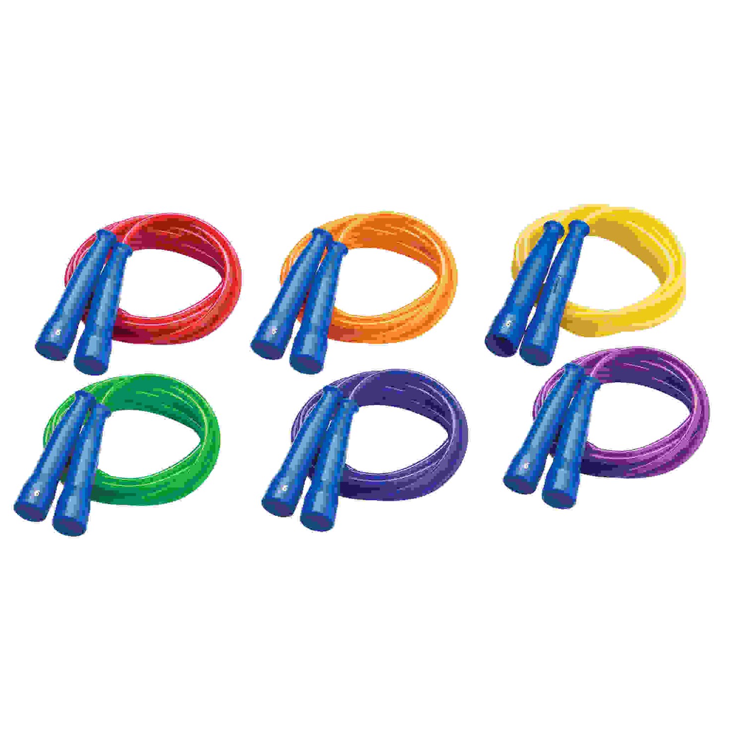 Licorice Speed Jump Rope, 9' with Blue Handles, Pack of 6