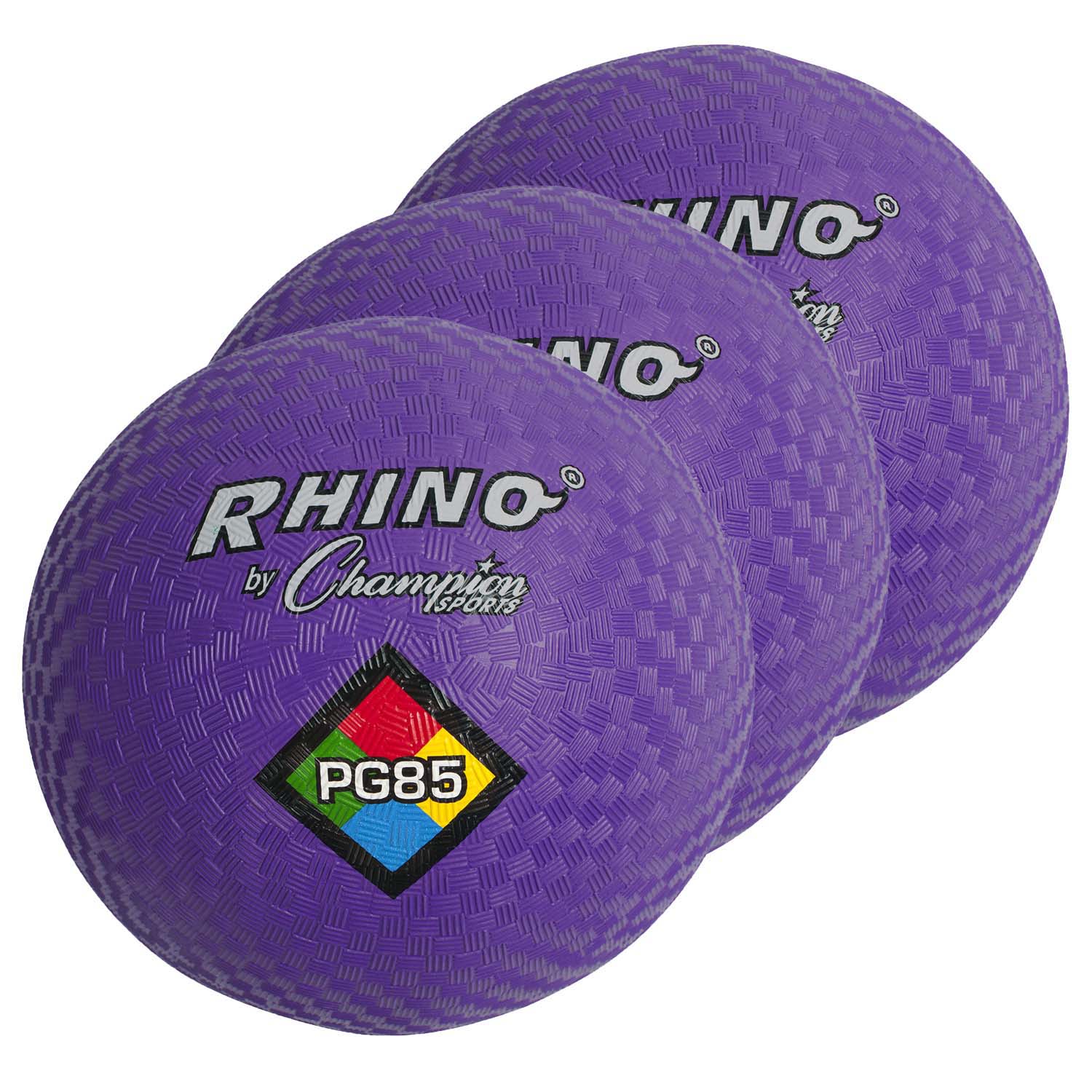 Playground Ball, 8-1/2", Purple, Pack of 3