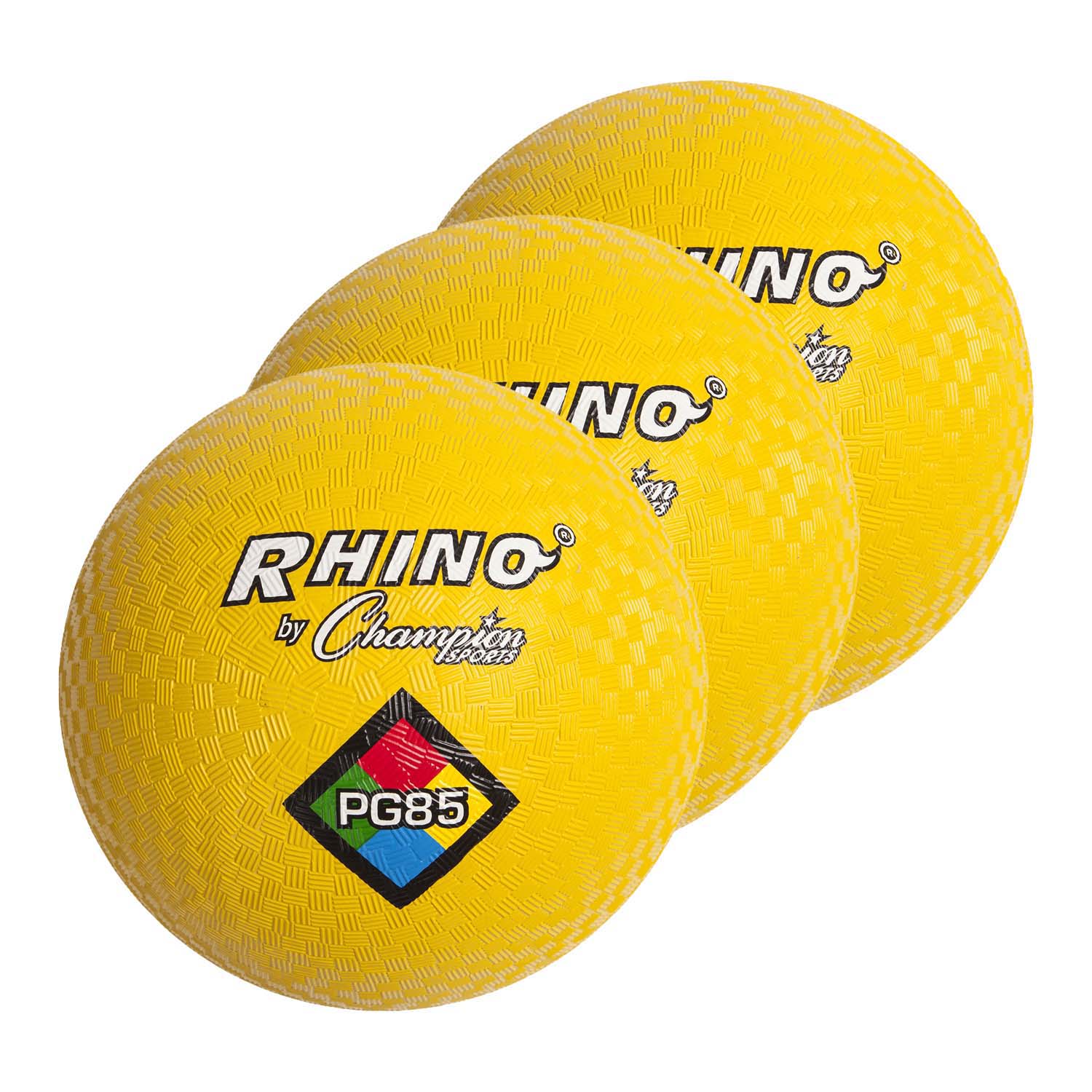 Playground Ball, 8-1/2", Yellow, Pack of 3