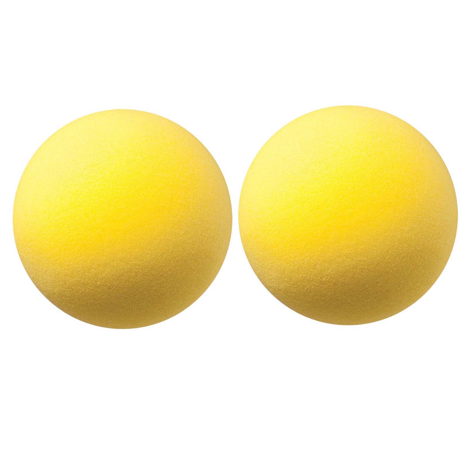 Uncoated Regular Density Foam Ball, 8-1/2", Yellow, Pack of 2
