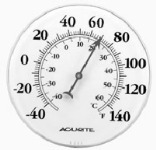 00353 8 IN. WH DIAL THERMOMETER