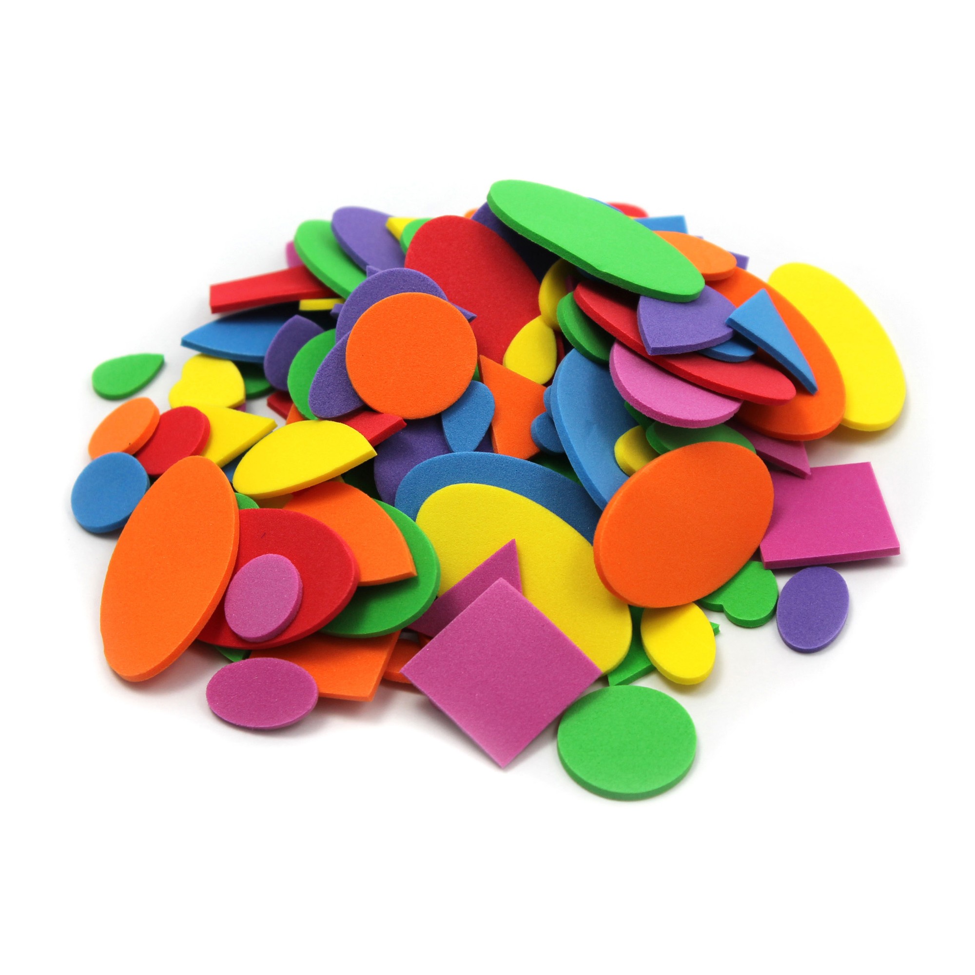 Creative Arts by Charles Leonard Foam Shapes, Assorted Colors, 264 Pieces/Bag