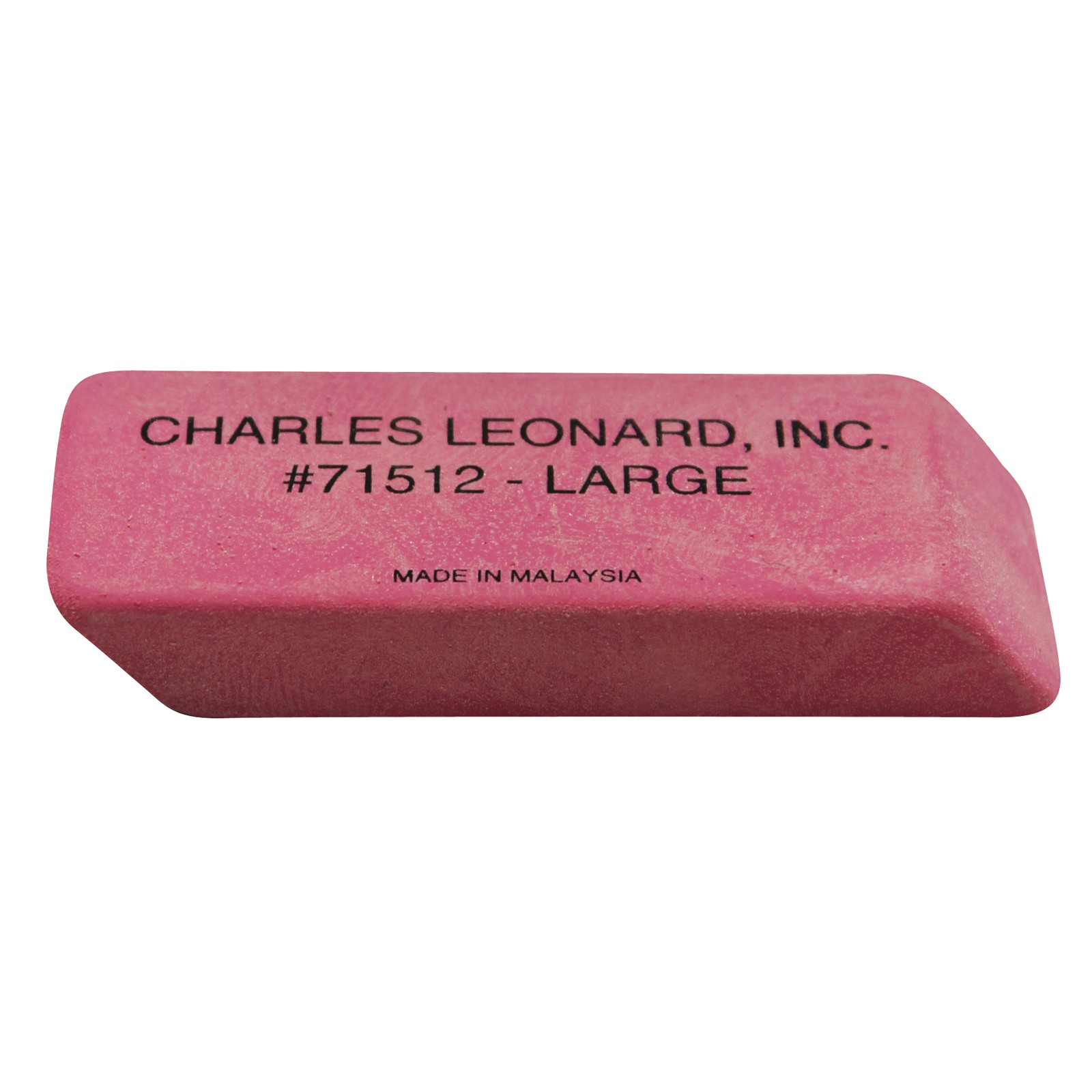 Natural Rubber Pink Wedge Erasers, Large, Box of 12