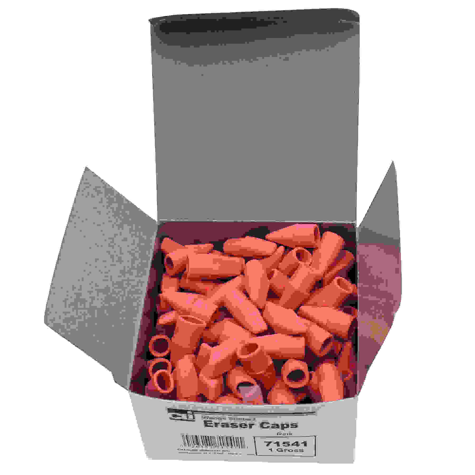 Pencil Eraser Caps, Pink, Box of 144