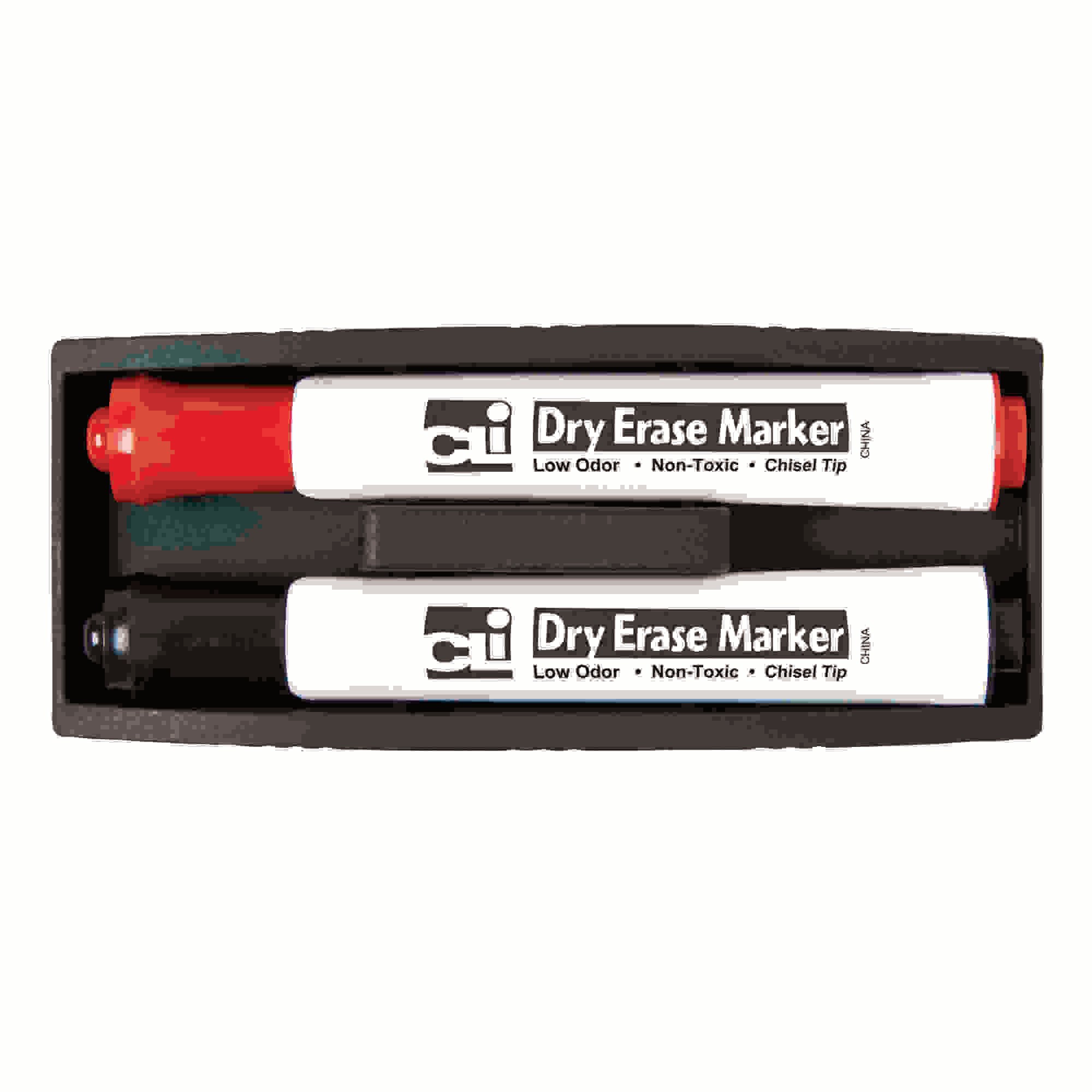 Eraser - Whiteboard - Magnetic w/ Two Markers