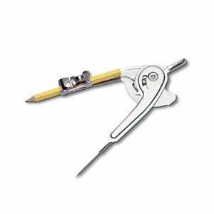 Ball Bearing Compass with Golf Pencil, Up To 12 Inch Diameter, Silver