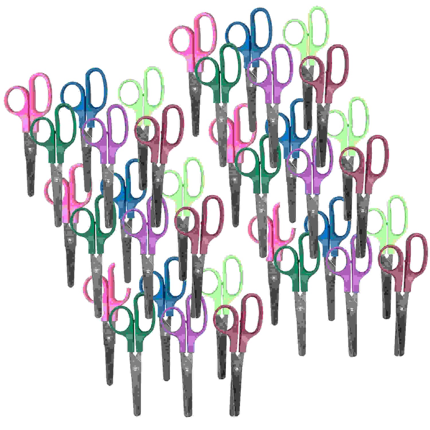 Children's 5" Scissors, Blunt Tip, Assorted Colors, Pack of 36