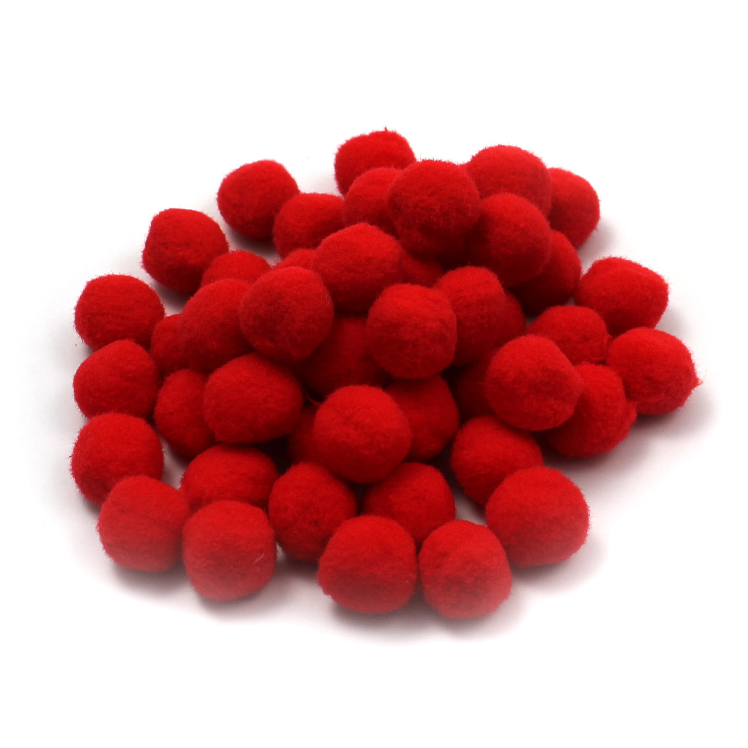 Creative Arts Pom-Poms, 1", Red, Pack of 50