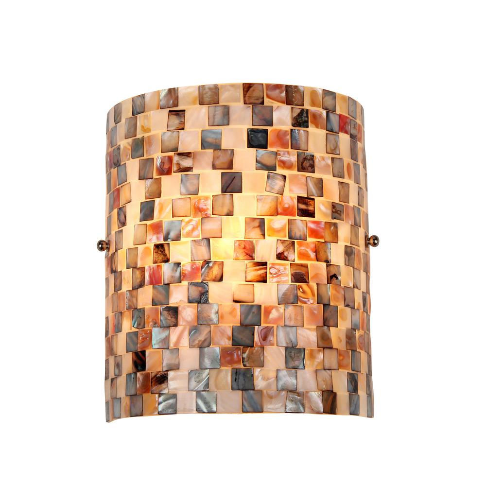 SHELLEY Mosaic 1 Light Wall Sconce 8.3" Wide