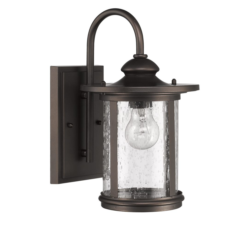 COLE Transitional 1 Light Rubbed Bronze Outdoor Wall Sconce 16" Height