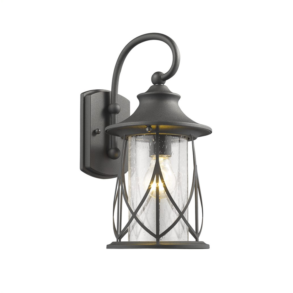MARHAUS Transitional 1 Light Black Outdoor Wall Sconce 15" Height