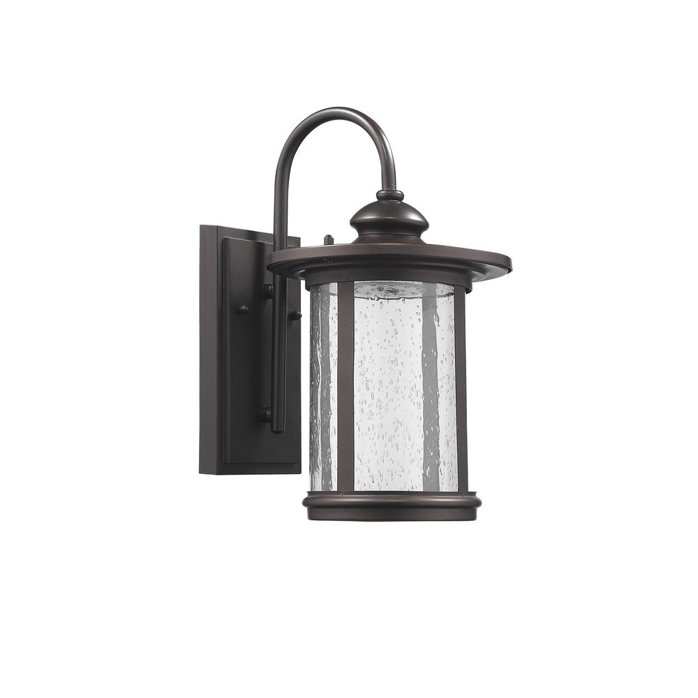 COLE Transitional LED Rubbed Bronze Outdoor Wall Sconce 13" Height