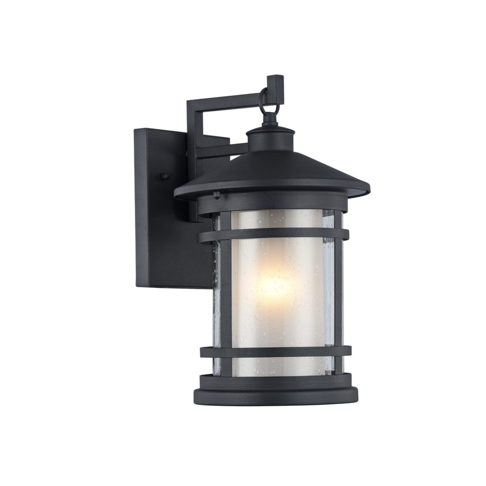 ADESSO Transitional 1 Light Black Outdoor Wall Sconce 14" Height