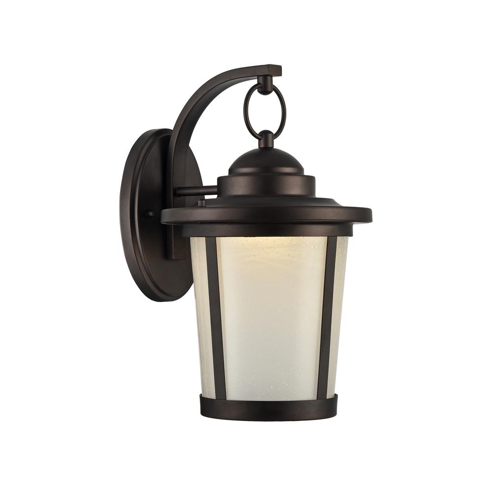 ABBINGTON Transitional LED Rubbed Bronze Outdoor Wall Sconce 13" Tall