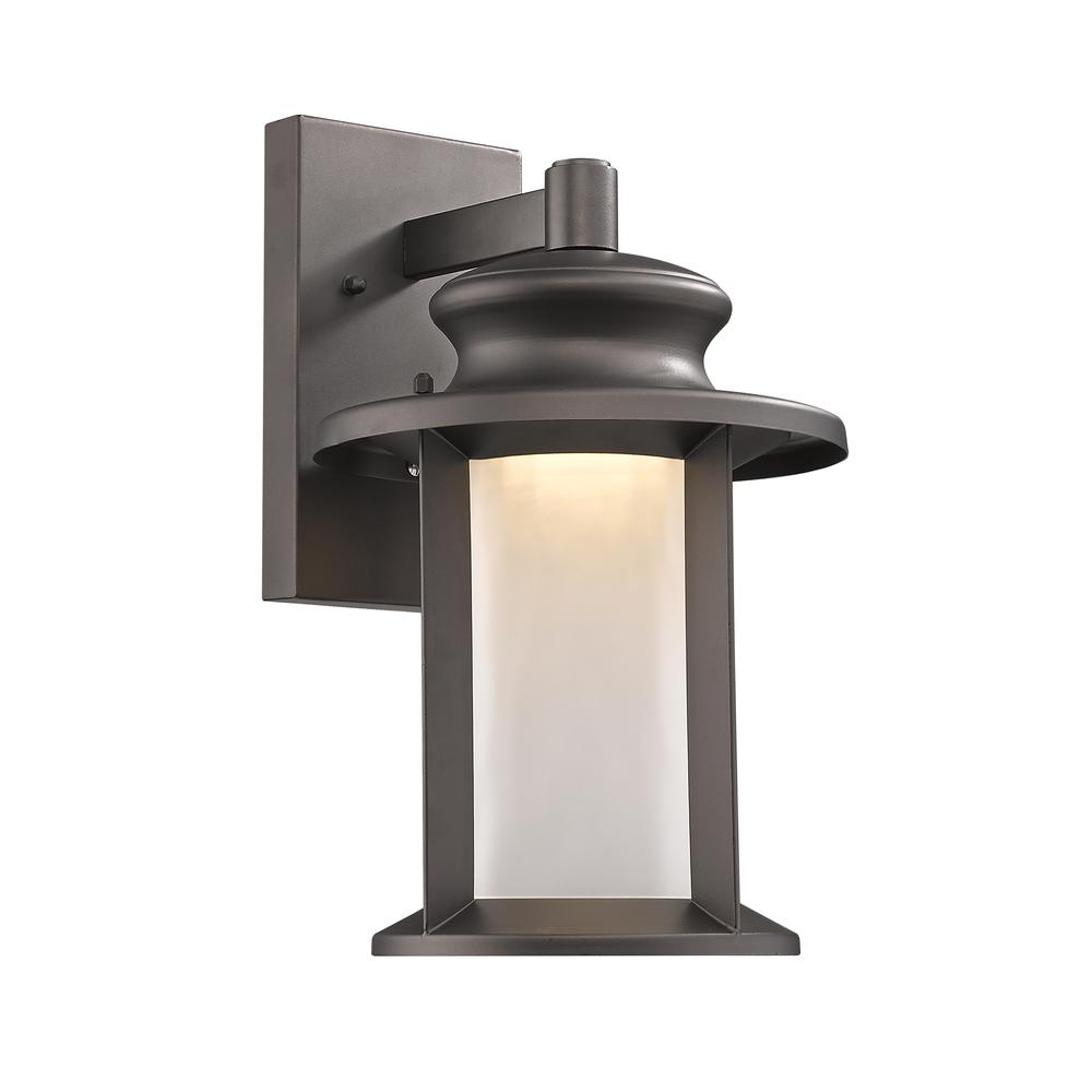 OWEN Transitional LED Rubbed Bronze Outdoor Wall Sconce 14" Tall