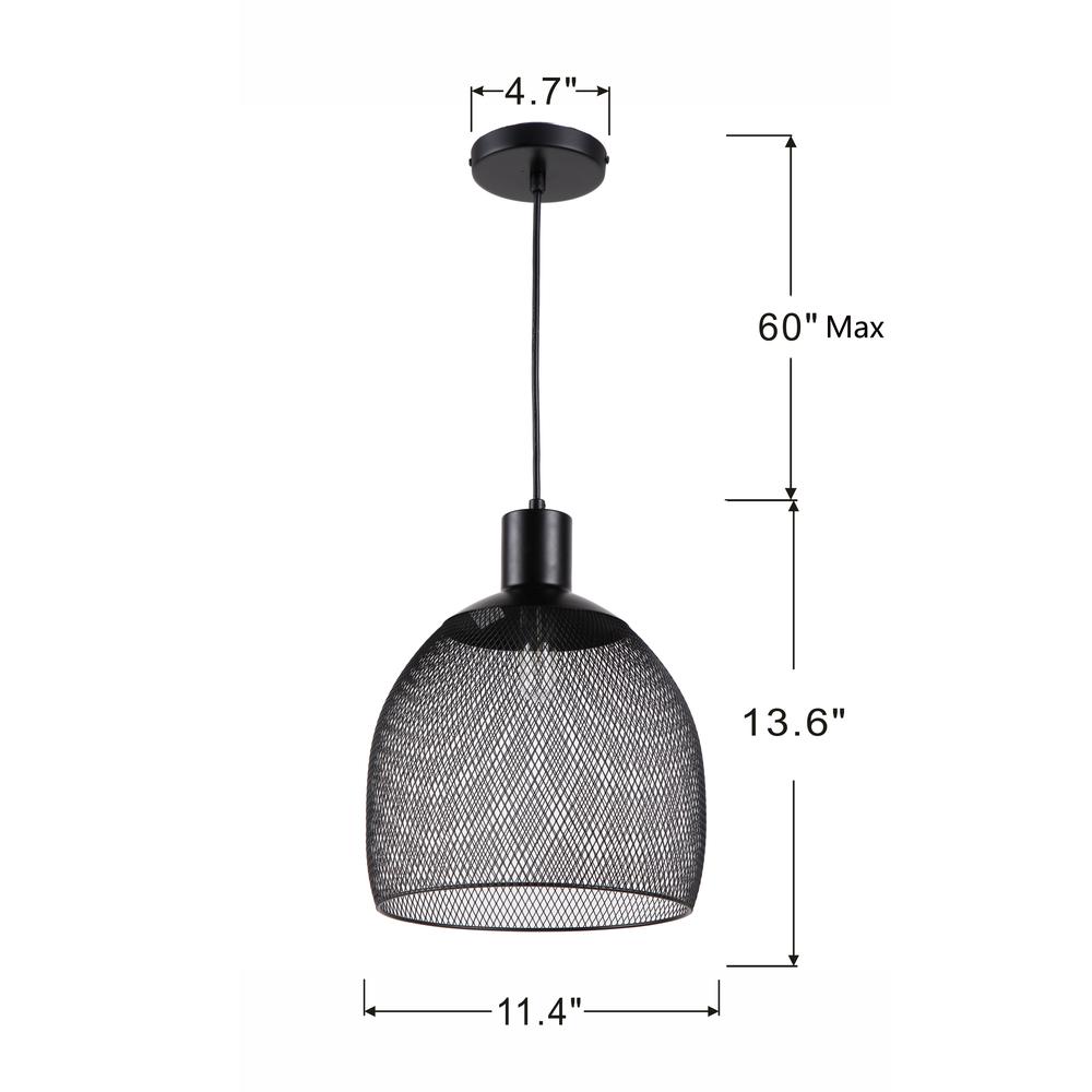 IRONCLAD Industrial 1 Light Textured Black Mini Ceiling Pendant 11.5" Wide