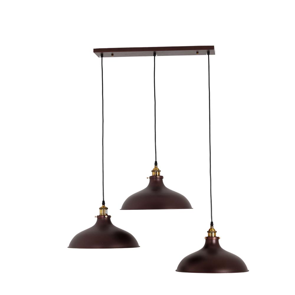 EADRED Industrial 3 Light Oil Rubbed Bronze Island Pendant 14" Wide