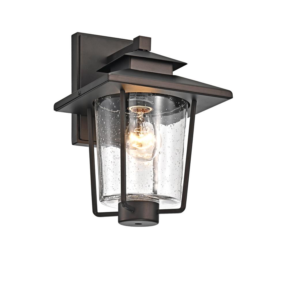 CHLOE Lighting THOMAS Transitional 1 Light Rubbed Bronze Outdoor Wall Sconce 12" Height