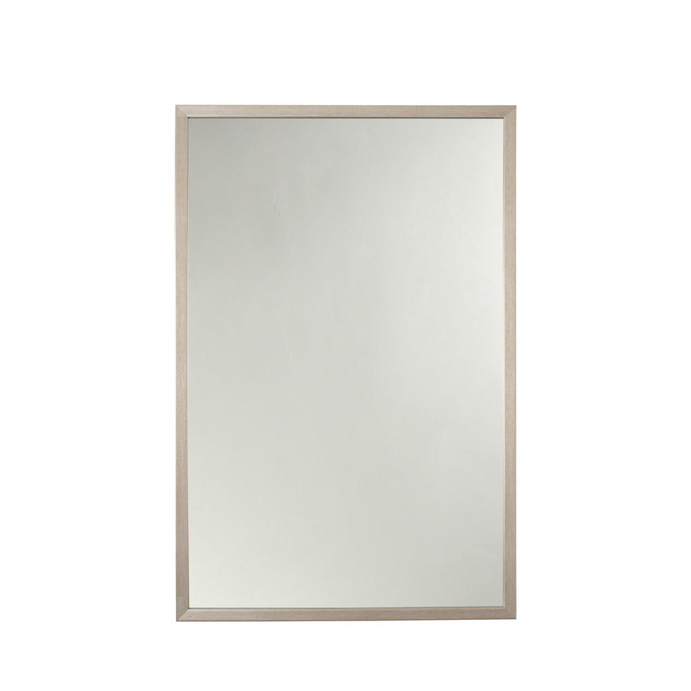 CHLOE'S Reflection Silver Finish Rectangular Framed Wall Mirror 33" Height