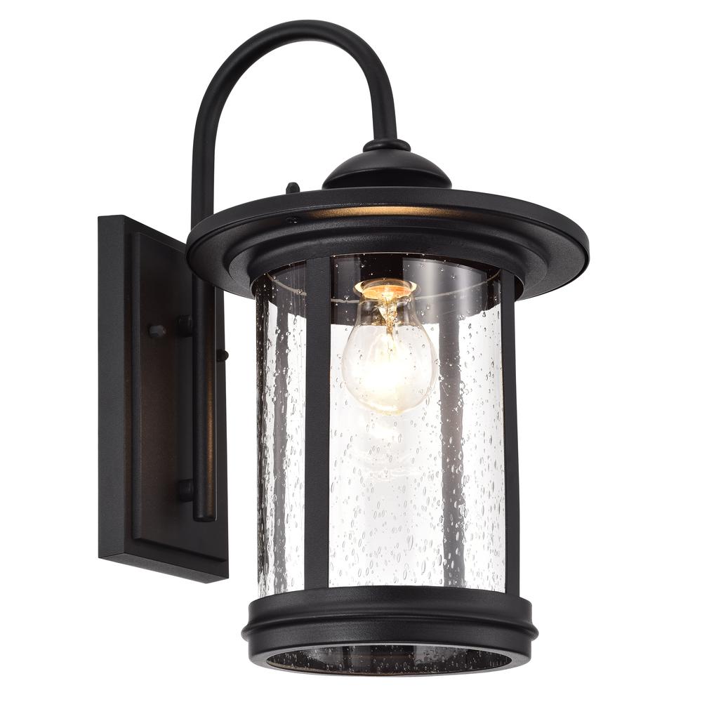 CHLOE Lighting COLE Transitional 1 Light Textured Black Outdoor Wall Sconce 16" Height