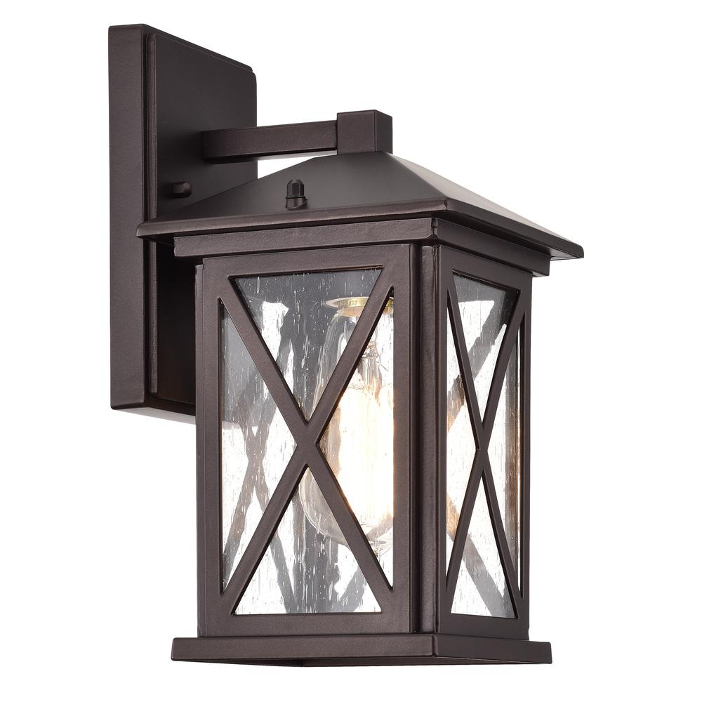 CHLOE Lighting VINCENT Transitional 1 Light Oil Rubbed Bronze Outdoor Wall Sconce 12" Height