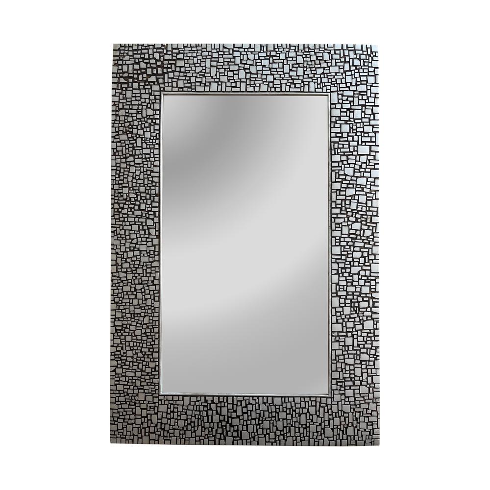 CHLOE's Reflection Contemporary-Style Rectangle Antique Silver Finish 36"