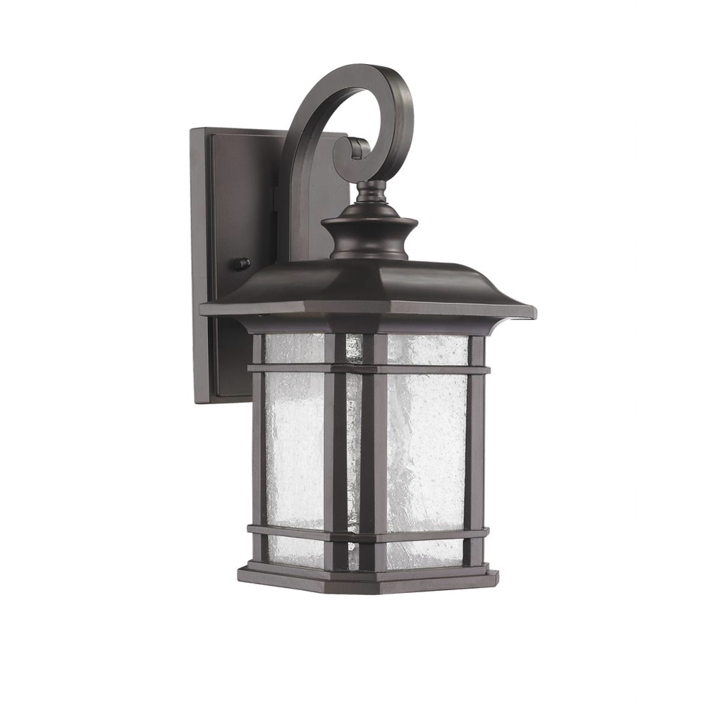 FRANKLIN Transitional 1 Light Rubbed Bronze Outdoor Wall Sconce 17" Height