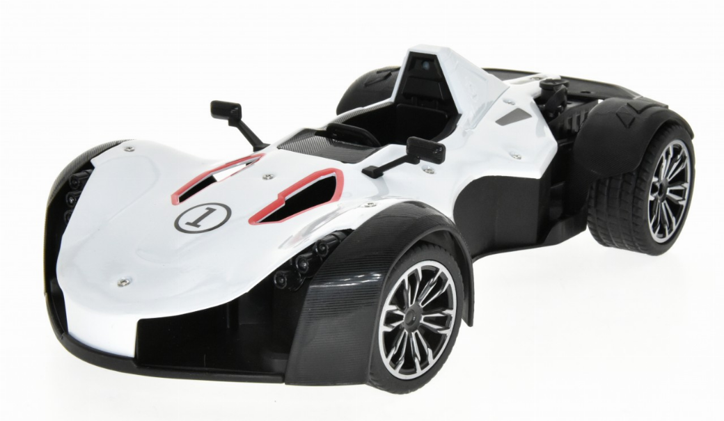 1:12 scale metal open wheel race car with smoke function - White