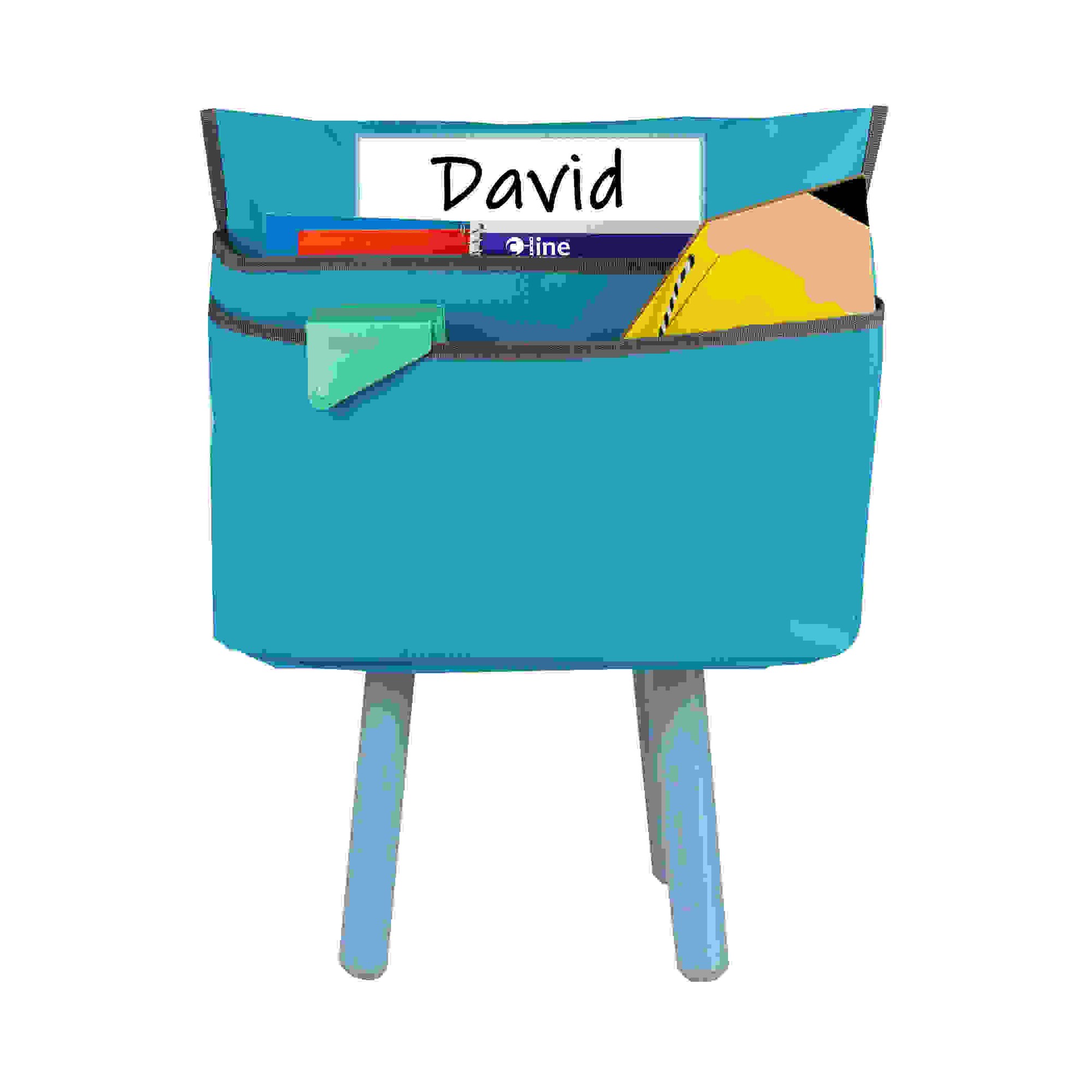 Medium Chair Cubbie, 15", Seaside Blue