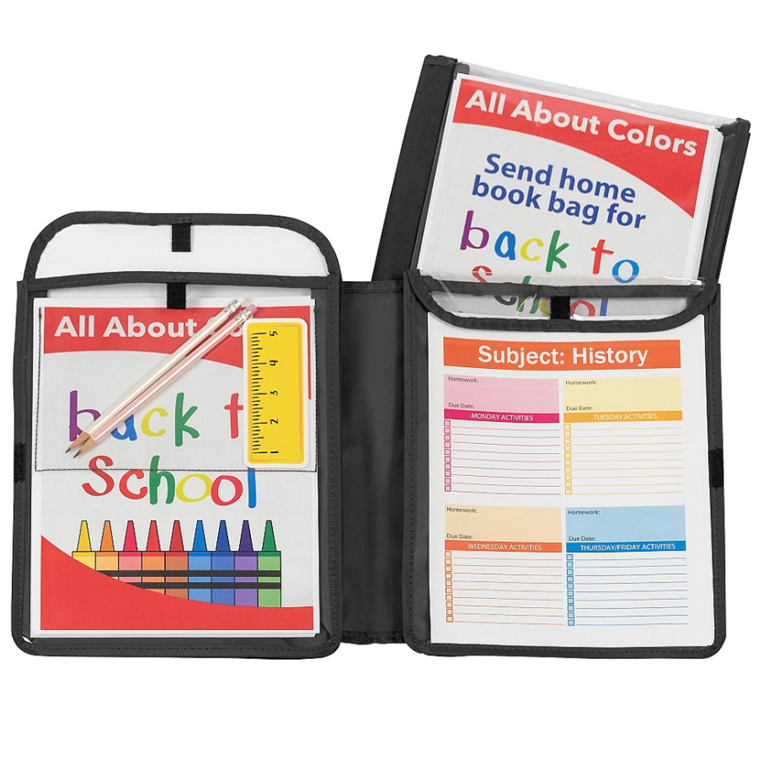 Homework Connector Folder, Black