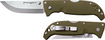 COLD STEEL Finn Wolf Folding Knife 3-1/2" Blade OD Green Griv-Ex Handles