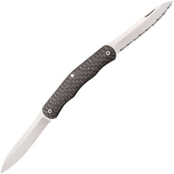 Cold Steel "Lucky" Dual-Blade Folding Pocket Knife Plain/Serrated Blade
