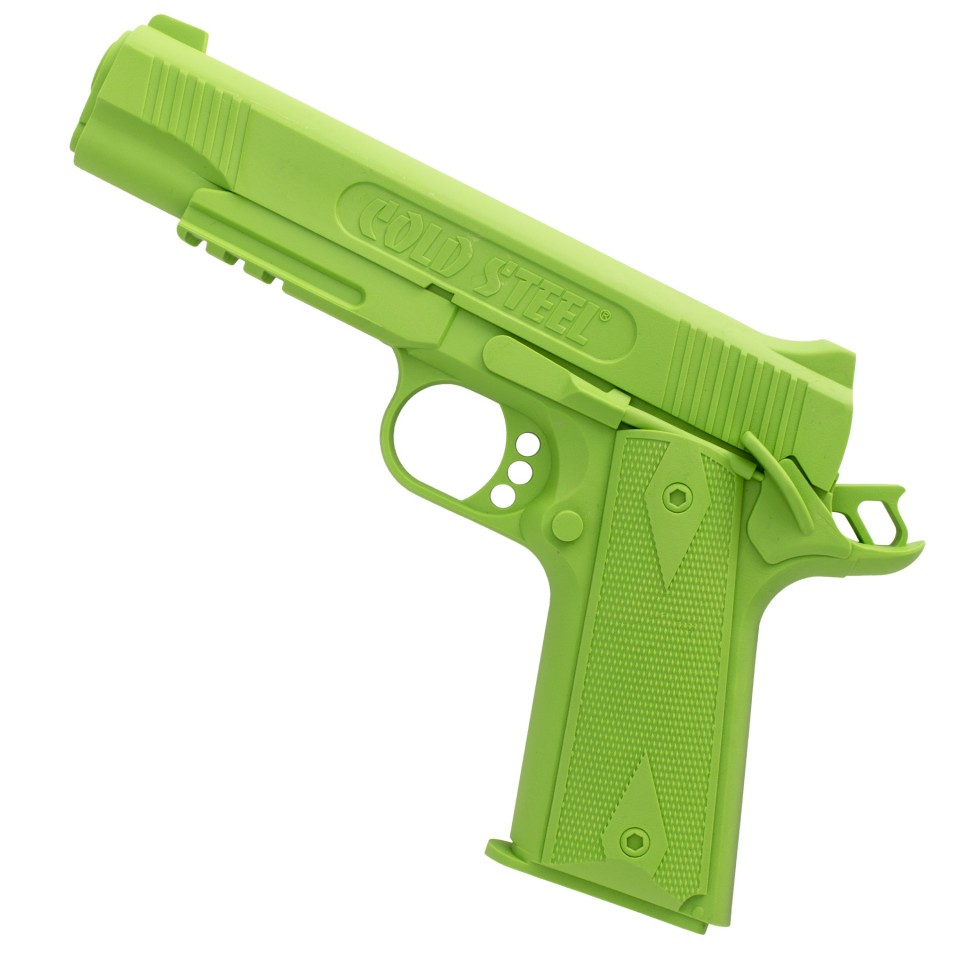 Cold Steel 1911 Rubber Training Pistol Cocked and Locked (Green Colored Polypropylene)