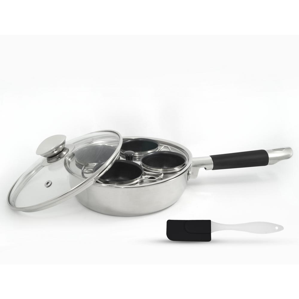 Excelsteel 821 4 Cup Egg Poacher All In One 7.5Inch Stainless