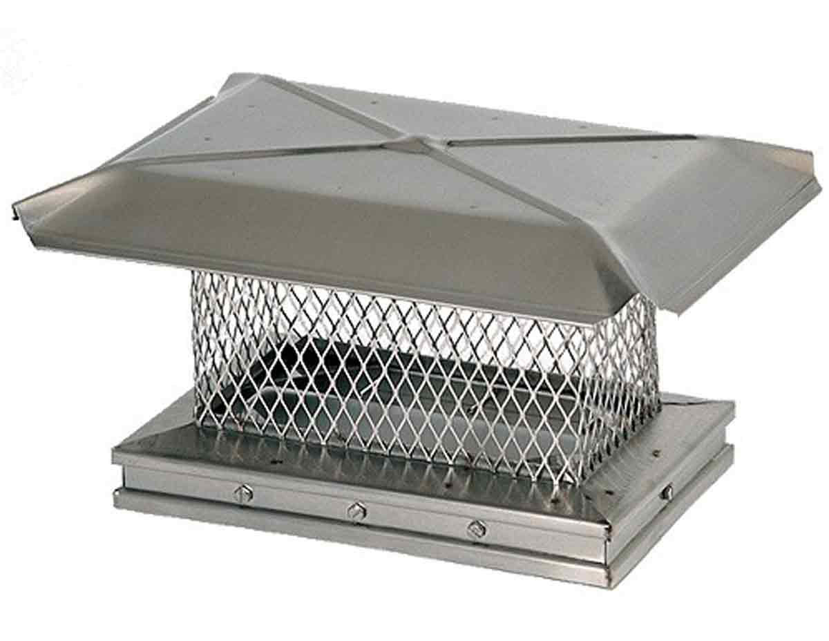 17" X 17" Gelco Stainless Steel Single-Flue Chiminey Cap, 304-Alloy