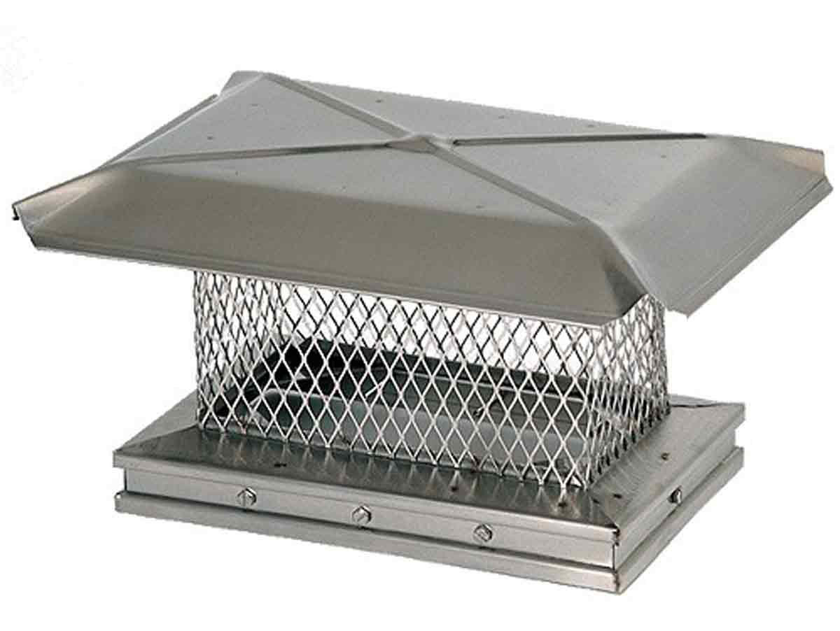 15" X 15" Gelco Stainless Steel Single-Flue Chiminey Cap, 304-Alloy