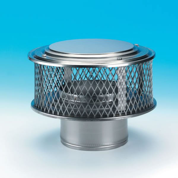 6" HomeSaver 304-Alloy Stainless Steel Guardian Cap with 5/8" Mesh