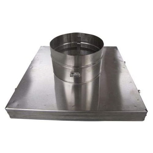 5" HomeSaver UltraPro/Pro 304-Alloy Stainless Steel Terra Cotta 9" X 9" Collar Plate with Band