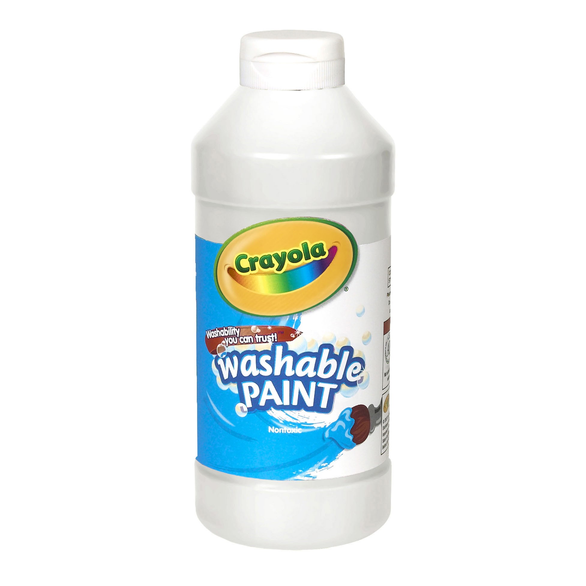 Washable Paint, White, 16 oz