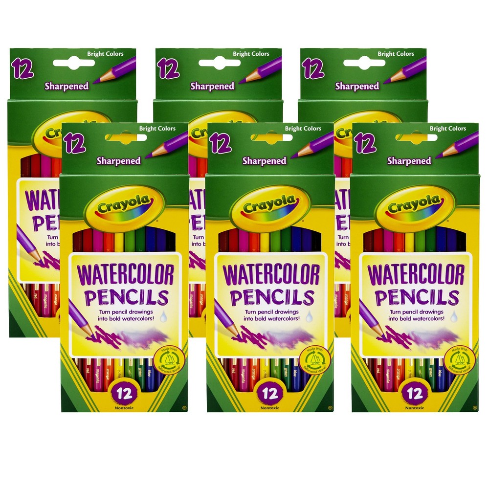 Watercolor Pencils, 12 Per Box, 6 Boxes