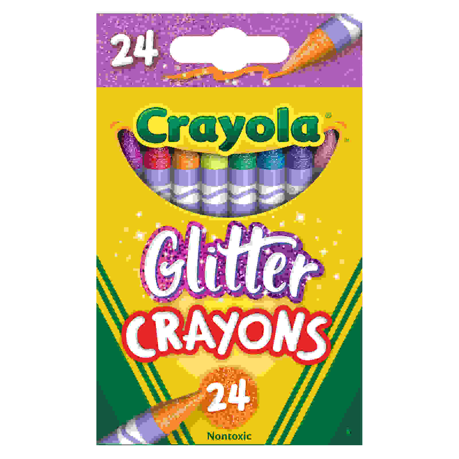 Glitter Crayons, 24 Colors