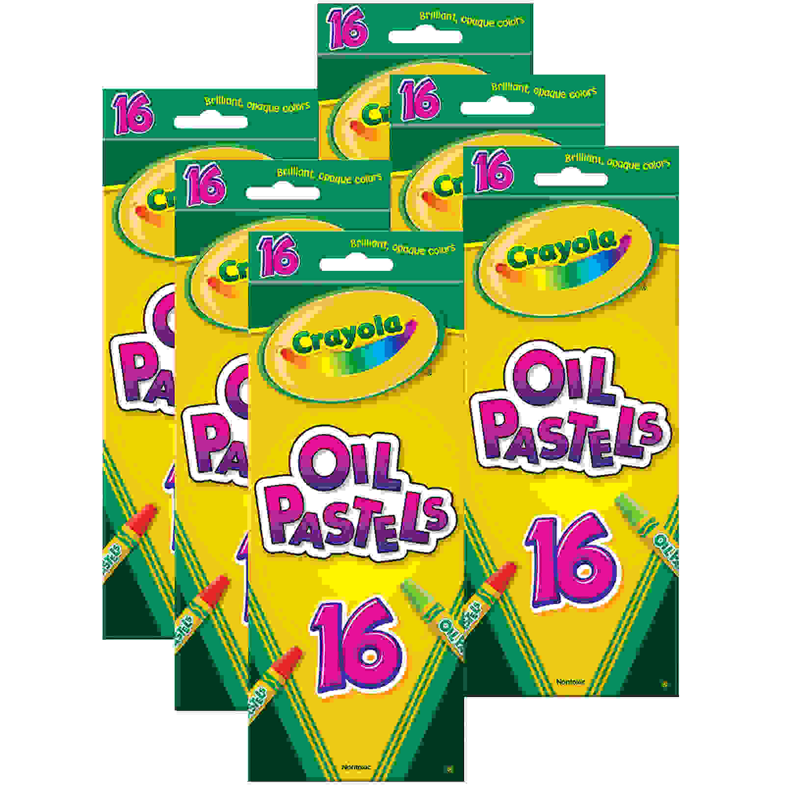 Oil Pastels, 16 Per Box, 6 Boxes
