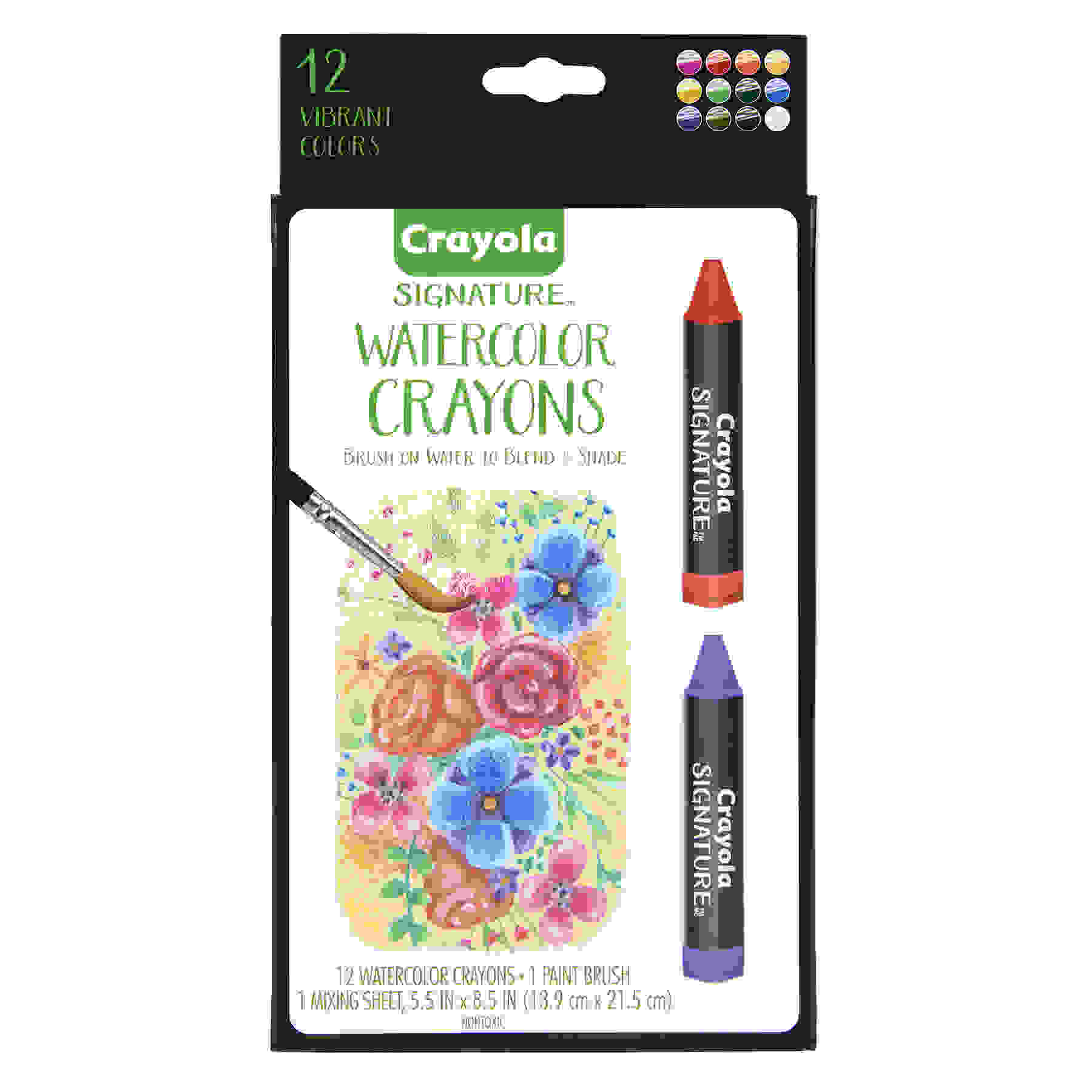 Signature Watercolor Crayons, Pack of 12