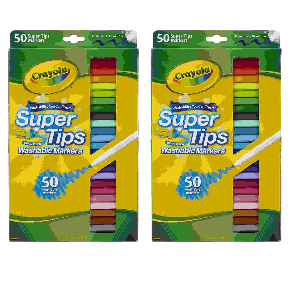 Washable Super Tips with Silly Scents, 50 Per Box, 2 Boxes