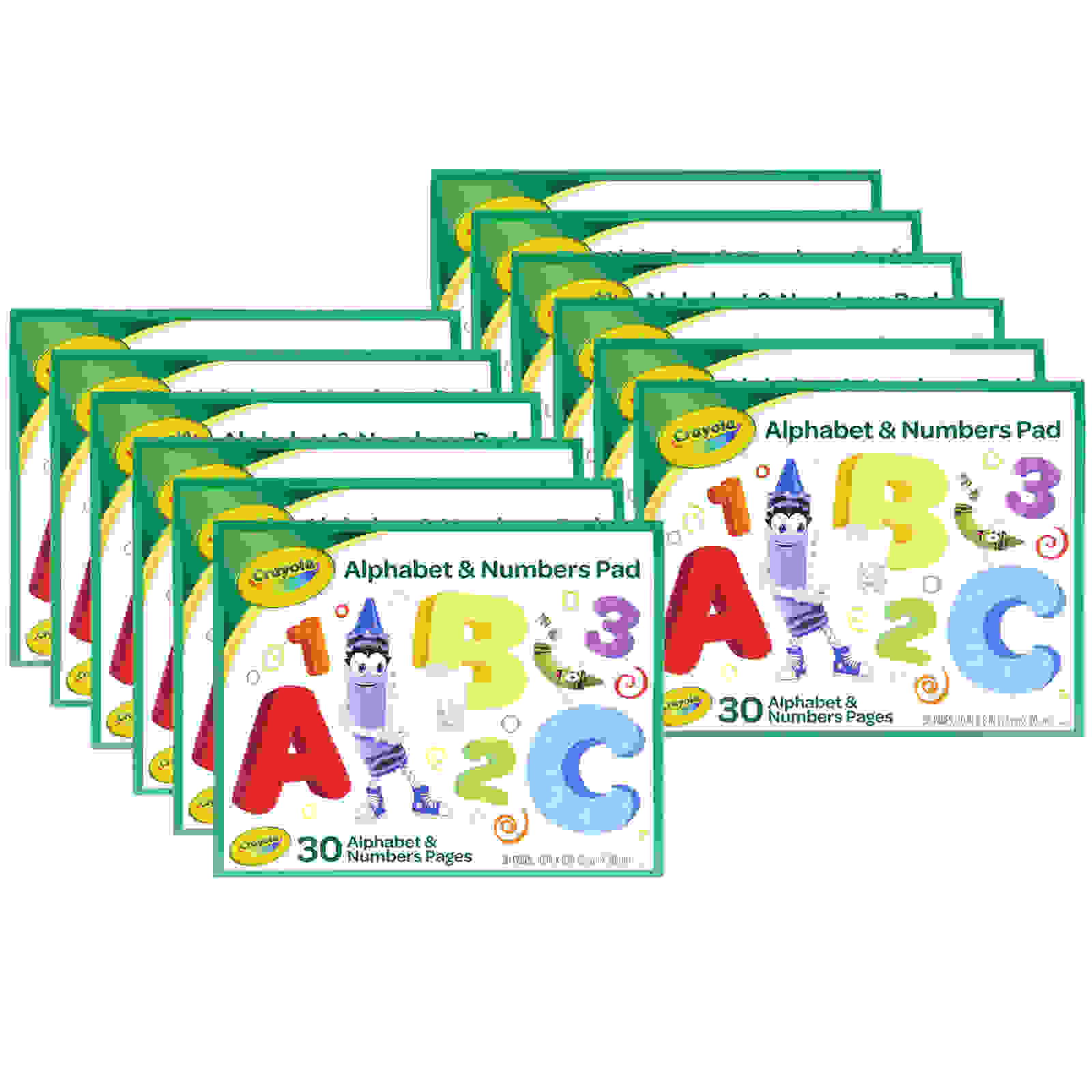 Alphabet & Numbers Pad, Pack of 12